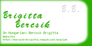 brigitta bercsik business card